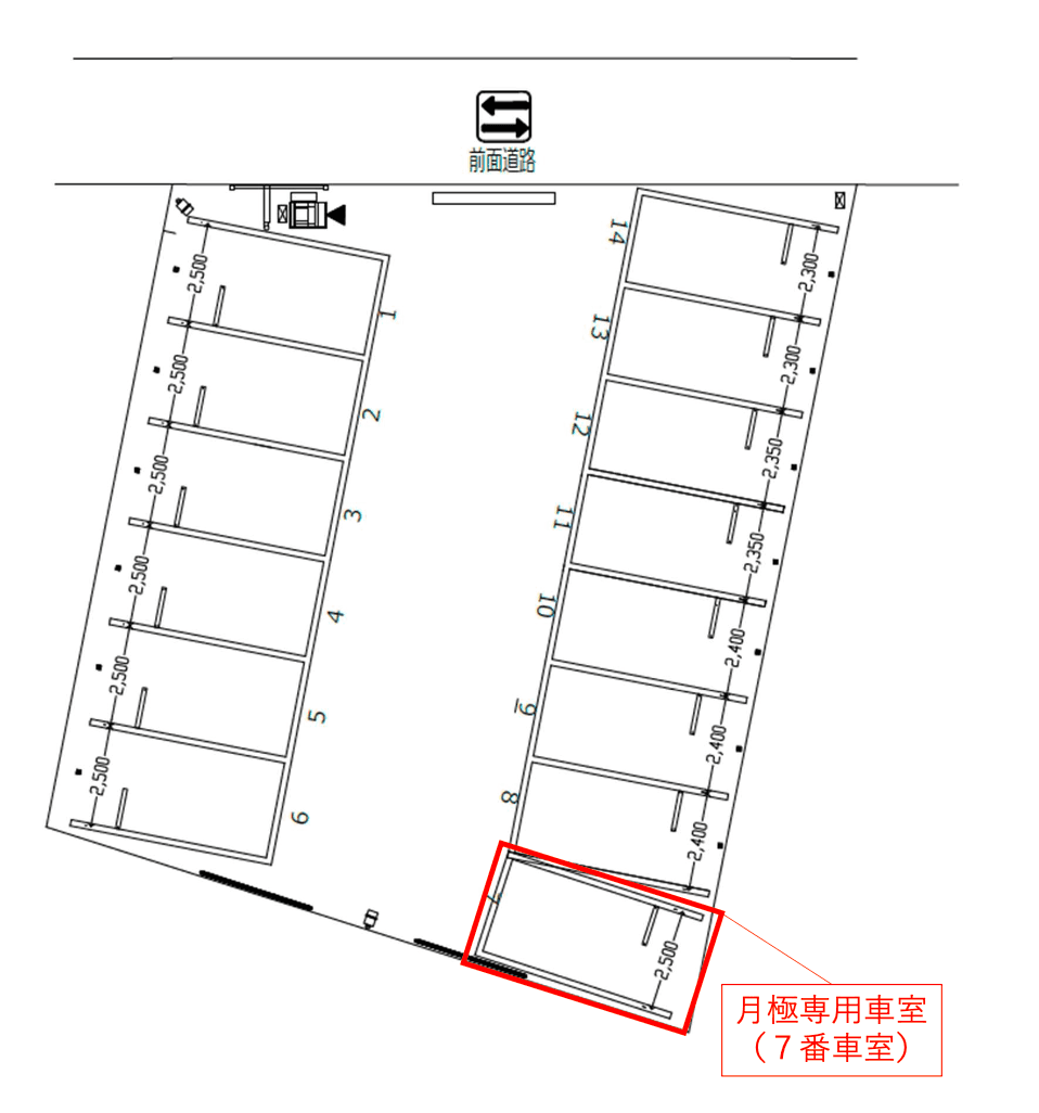 KF-Park杉並成田東の駐車配置図