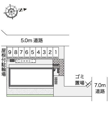 メルベーユ毛呂山(44544)の駐車配置図