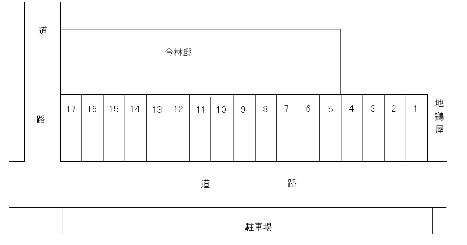 濱崎駐車場NOⅢの駐車配置図