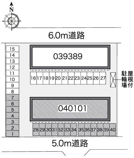 グランコルムⅠ(40101)の駐車配置図