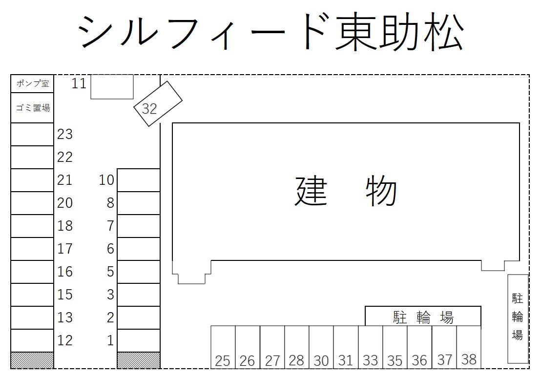 シルフィード東助松の駐車配置図