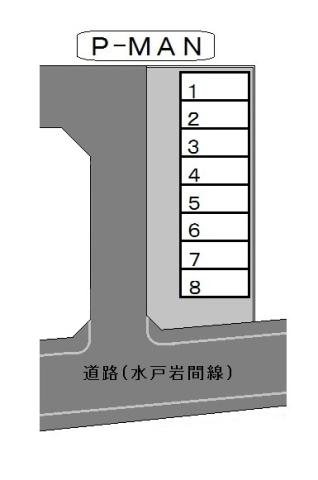 Ｐ－ＭＡＮ(ピーマン)の駐車配置図