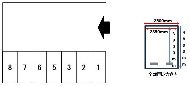 藤江北３丁目Ｆパーキングの駐車配置図