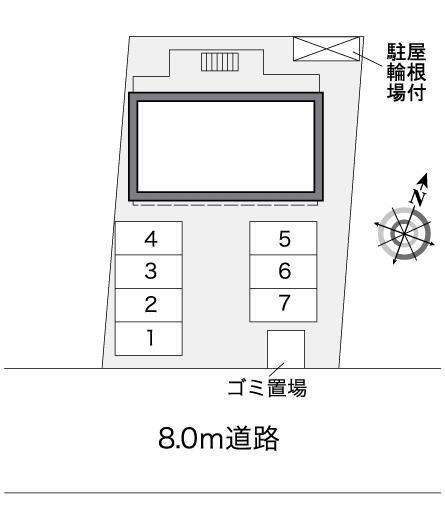 ５２４　Ⅱ(26731)の駐車配置図
