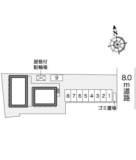 コートサイド(26592)の駐車配置図