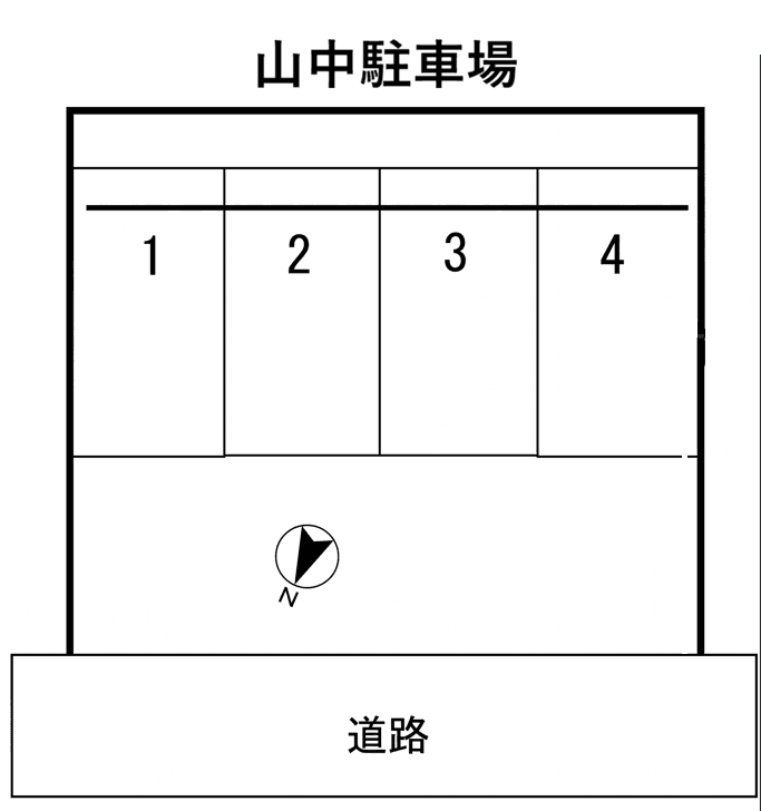 山中駐車場の駐車配置図