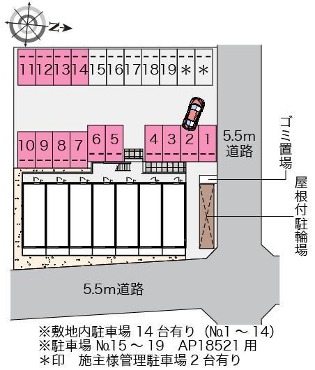 ミランダグレイス南手城(58380)の駐車配置図