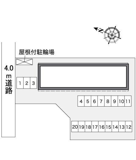 ヴィラ　フェザントⅡ(37674)の駐車配置図