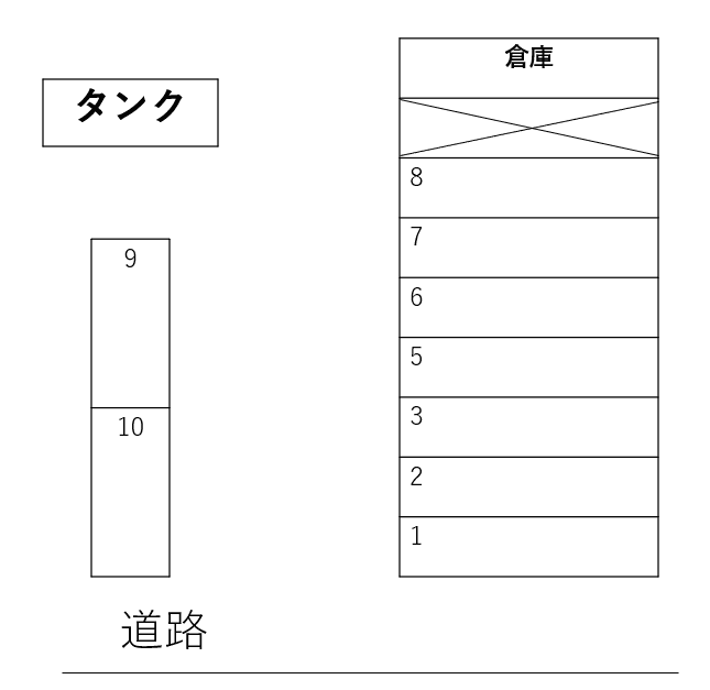 星野駐車場の駐車配置図