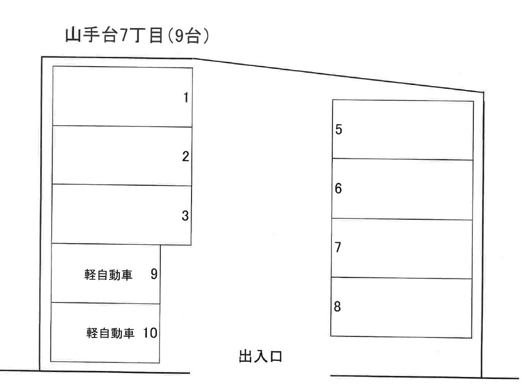 ＫＦ－Ｐａｒｋ　茨木山手台７丁目の駐車配置図