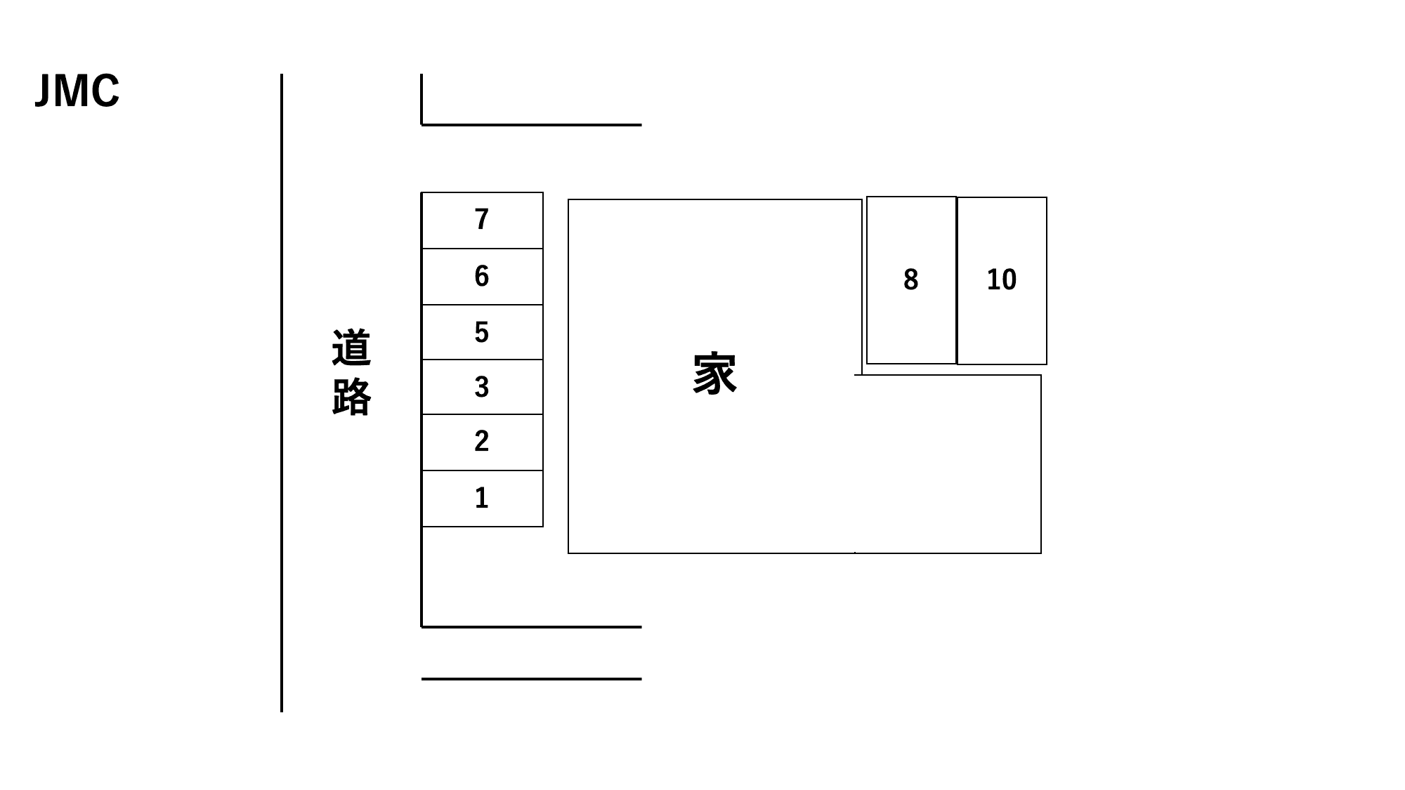 JMC駐車場の駐車配置図