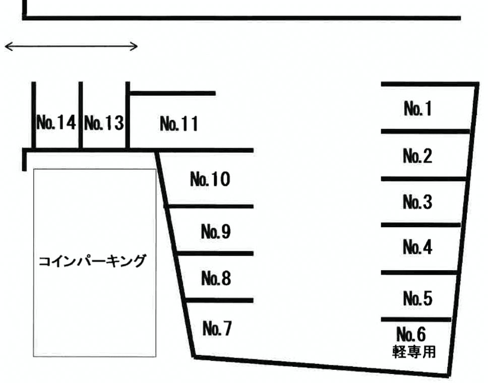 よしやま第４駐車場の駐車配置図