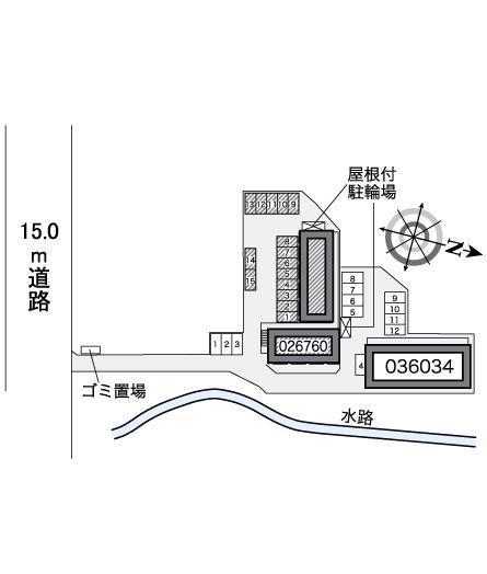 ＣＡＭＥＬＬＩＡ(26760)の駐車配置図