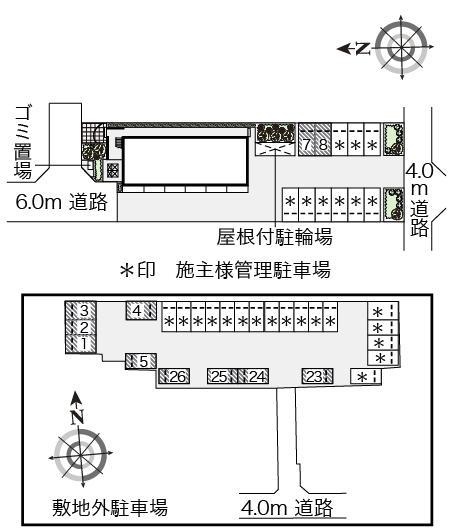 ミランダ富士見Ⅲ(55686)の駐車配置図