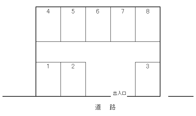上南部２丁目駐車場の駐車配置図