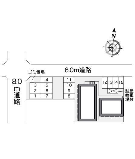 サンフレンド緑(26306)の駐車配置図