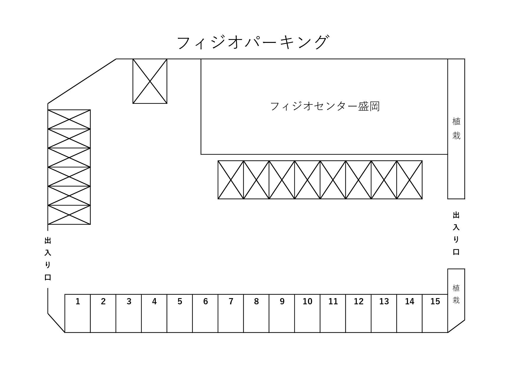 フィジオパーキングの駐車配置図