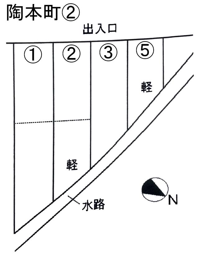 陶本町②の駐車配置図