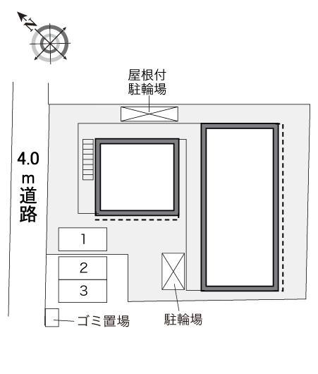 松が岡ハイツⅡ(33514)の駐車配置図