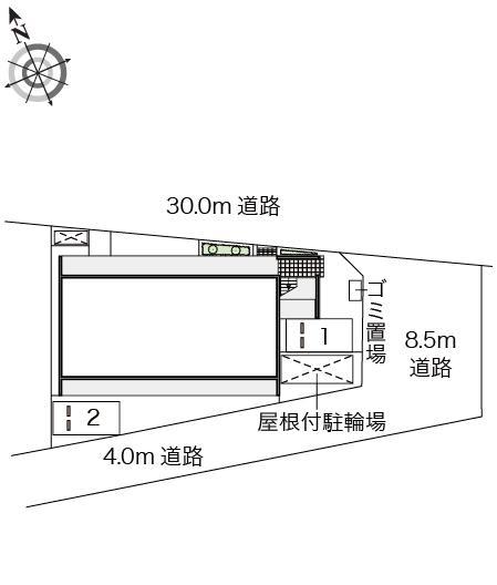 ブルーウィル長田(46887)の駐車配置図