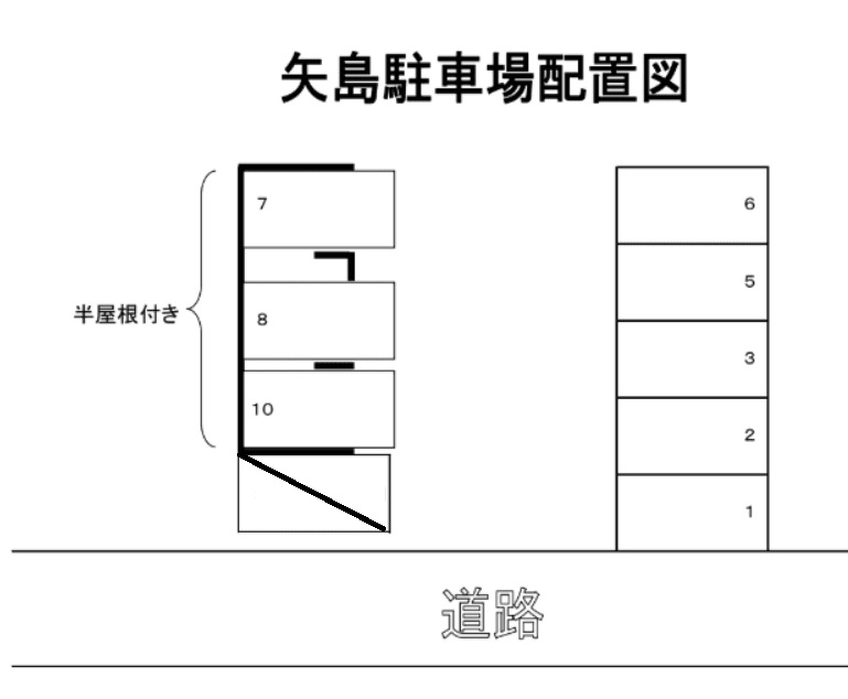 矢島駐車場の駐車配置図