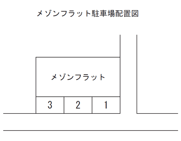 メゾンフラット駐車場の駐車配置図