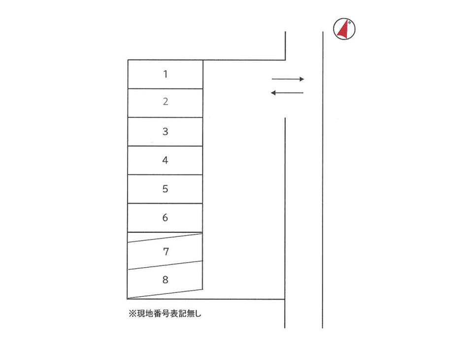 台原高橋パーキングの駐車配置図