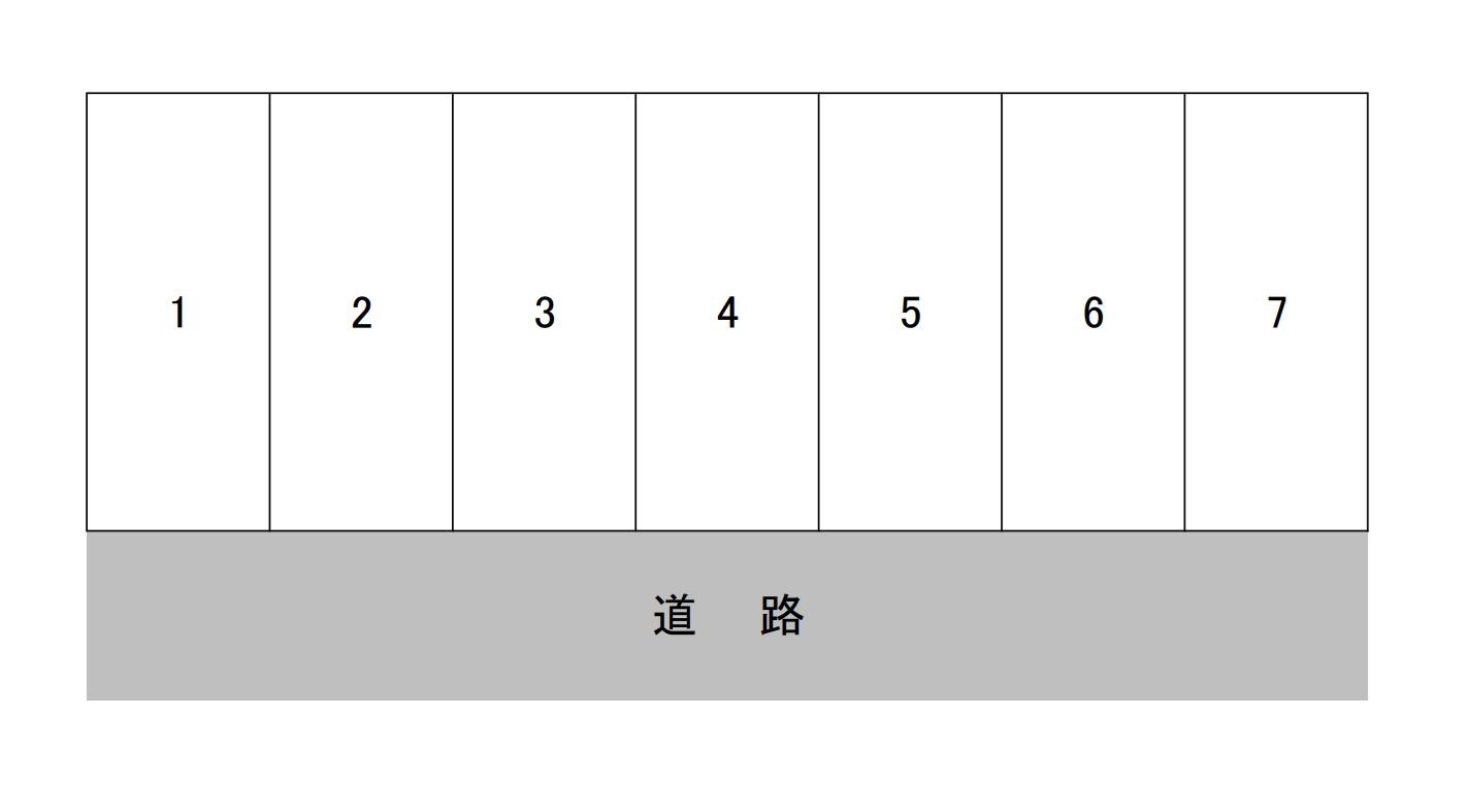 袖ケ浦駅前1鶴岡駐車場の駐車配置図
