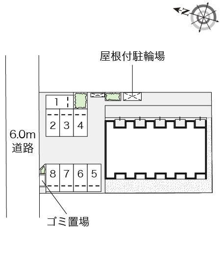 グリーンヒルズⅡ(52709)の駐車配置図