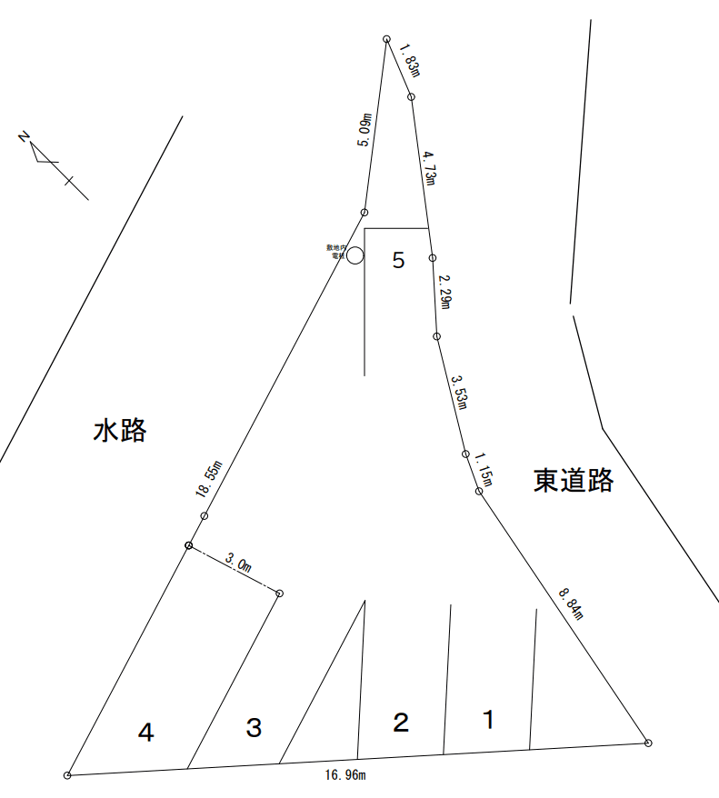 三光パークNo.46の駐車配置図