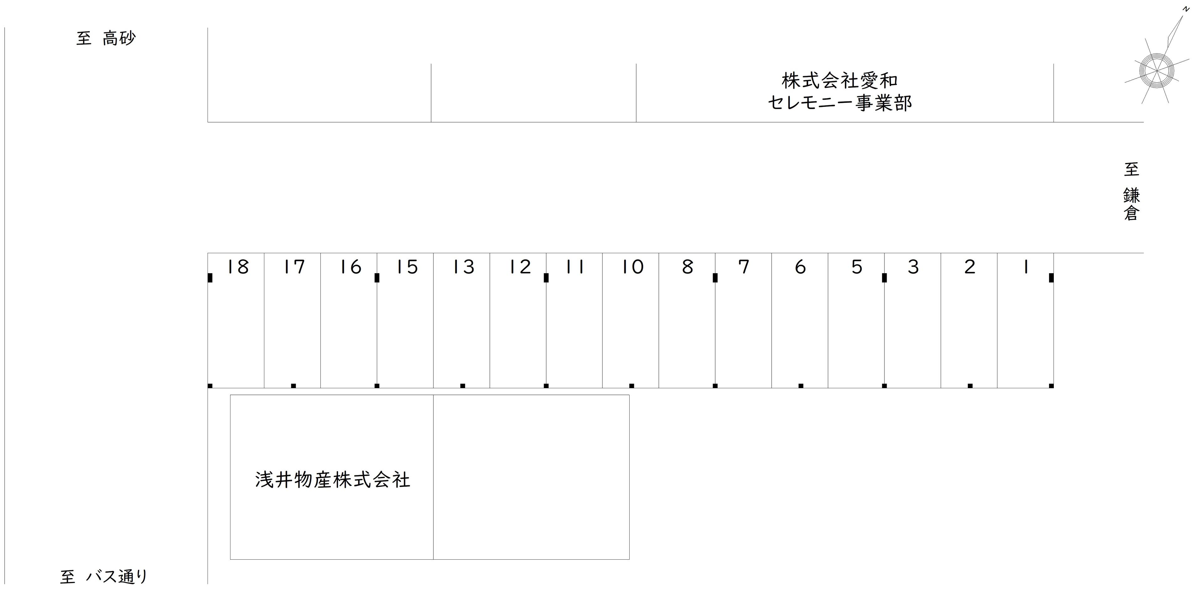 細田4-30 駐車場の駐車配置図