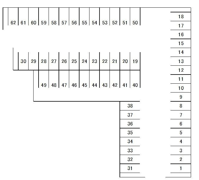 第2オーキット駐車場の駐車配置図