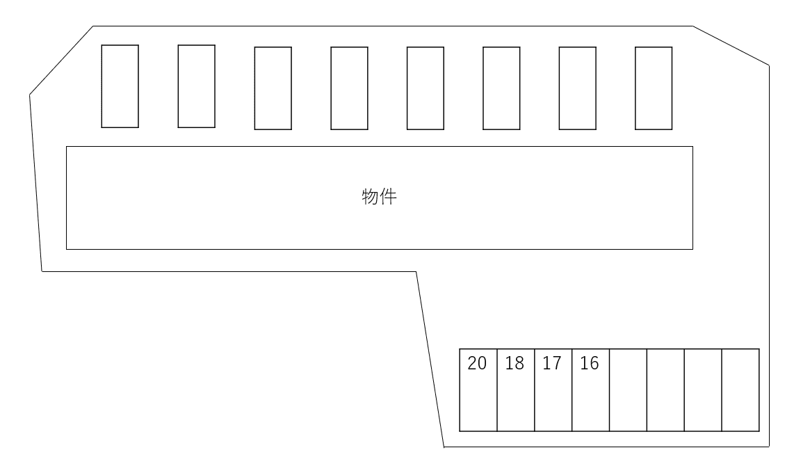 Grden　Terrce別駐車場の駐車配置図
