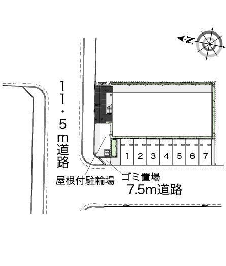 グリーンベル(43785)の駐車配置図