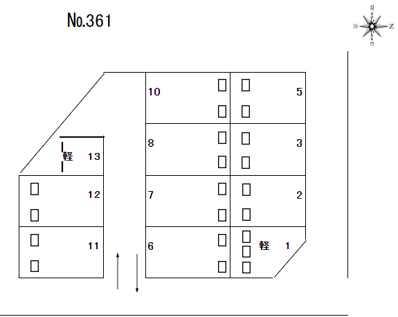 J-361の駐車配置図