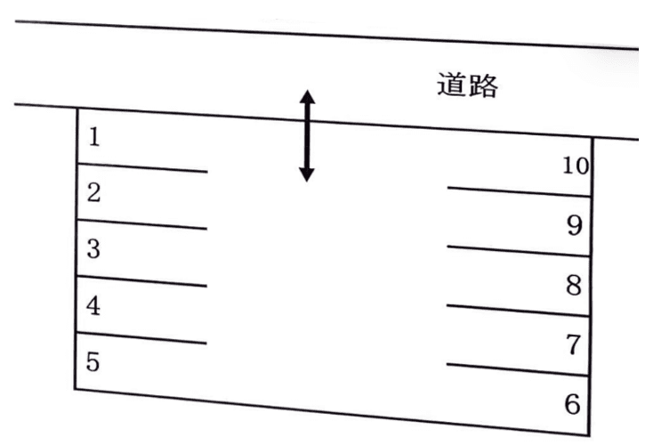 桜井駅東第２駐車場の駐車配置図