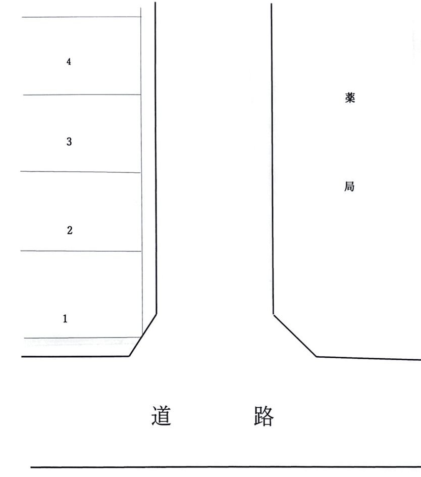 向敷地駐車場①の駐車配置図