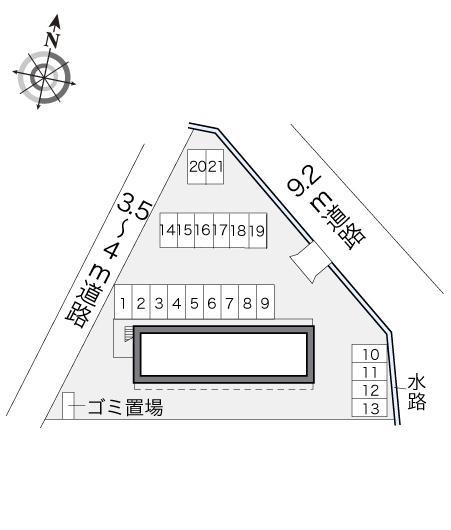 八田(14652)の駐車配置図