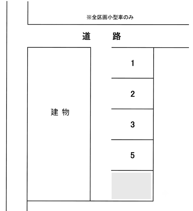 サクマガレージの駐車配置図