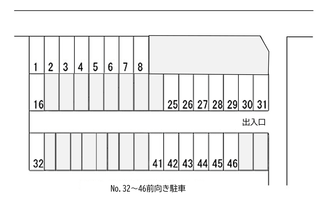 No.16 鹿島　駐車場の駐車配置図