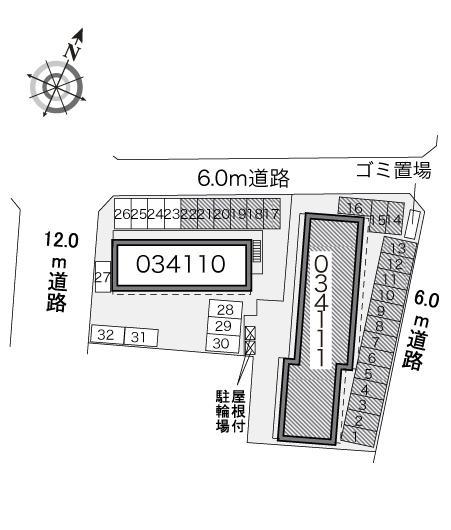 ＤＥＬＲＥＹ(34111)の駐車配置図