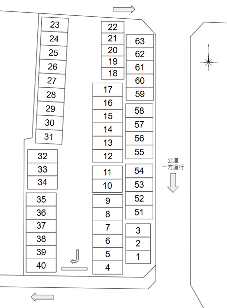 則武１丁目第５の駐車配置図