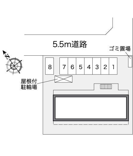 浦和美園(35397)　敷地外駐車場の駐車配置図