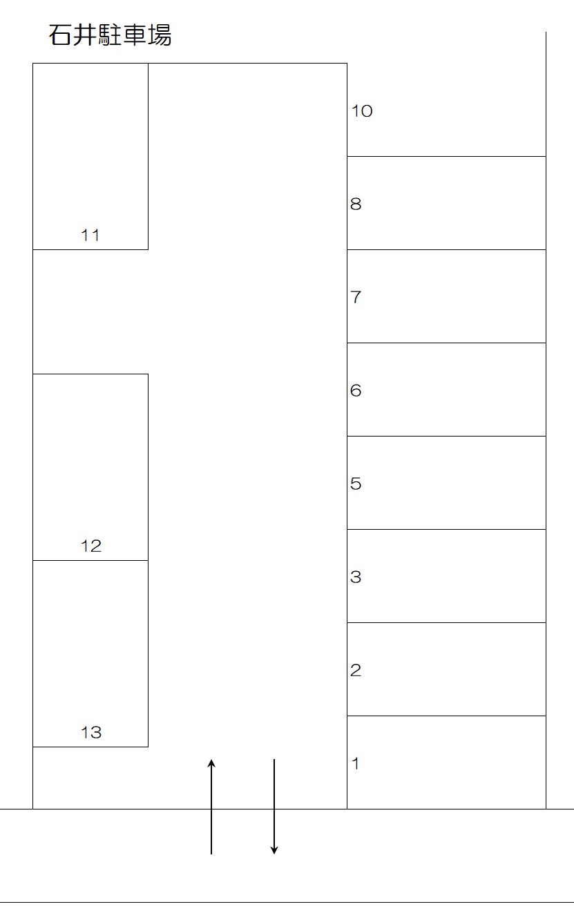 石井駐車場の駐車配置図