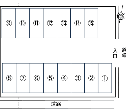 碧駐車場の駐車配置図