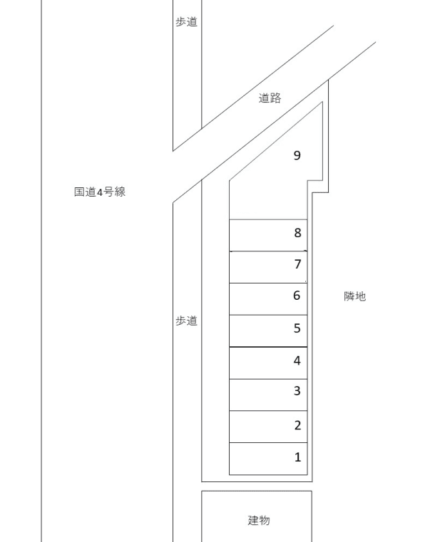 タムラズパーキングの駐車配置図