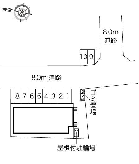 コンフォート石山Ⅱ(45747)の駐車配置図