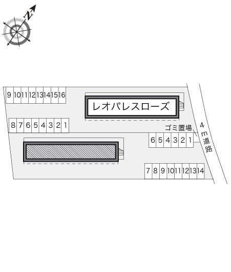 ローズＢ(18513)の駐車配置図