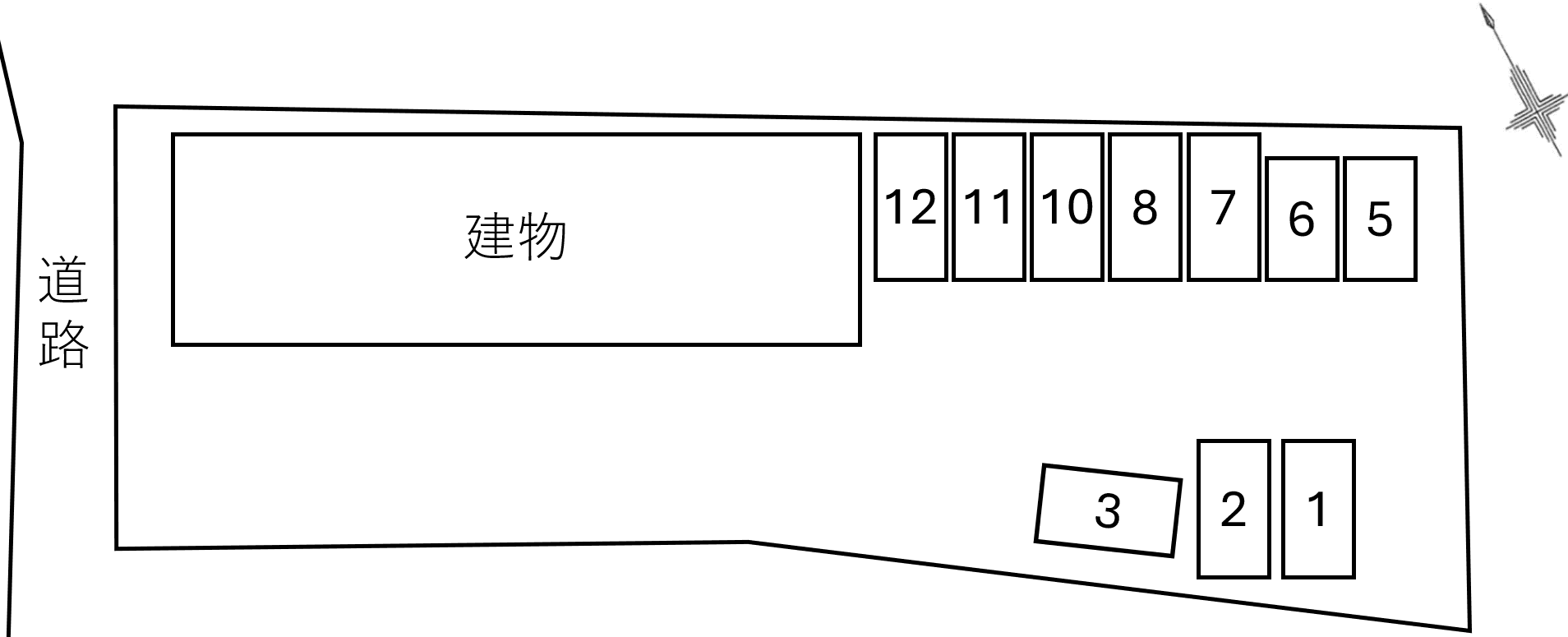 アズール別駐車場の駐車配置図
