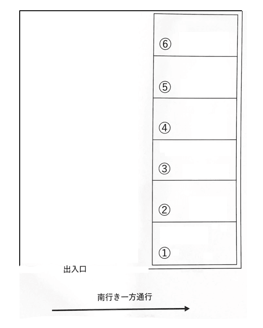 戸崎通3丁目中善ガレージの駐車配置図